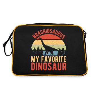 Brachiosaure dinosaure cadeau - Sac Retro - noir/or - Dos