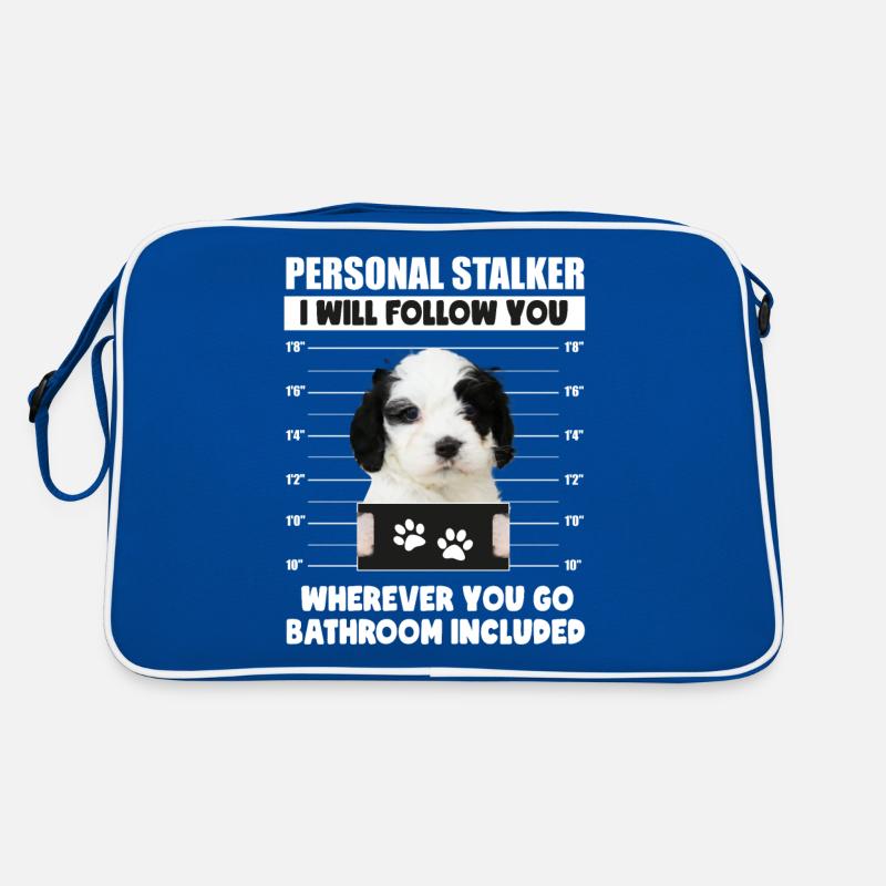 Funny Personal Stalker Dog Cavapoo Owner Gift Retro Bag