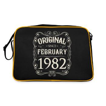 Vintage - Original since Februar 1982 Geburtstag - Retro Tasche - Schwarz/Gold - Hinten