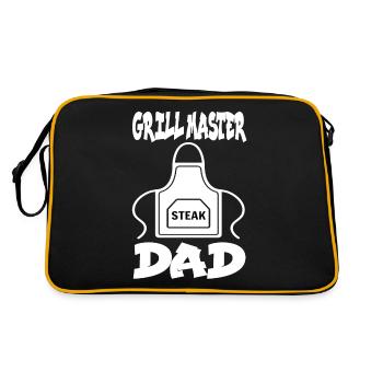 Grillmaster Papa BBQ Grill Griller Barbecue Fumoir - Sac Retro - noir/or - Dos
