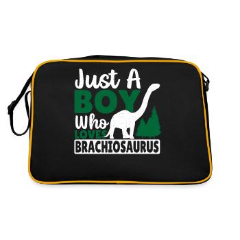 Brachiosaure dinosaure cadeau - Sac Retro - noir/or - Dos