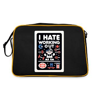 I Hate Working Out 5 - Retro Bag - black/gold - Back