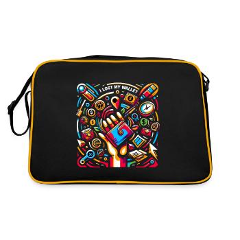 I Lost My Wallet 15 - Retro Bag - black/gold - Back