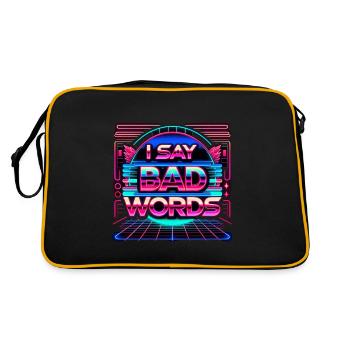 Je dis des gros mots 12 - Sac Retro - noir/or - Dos