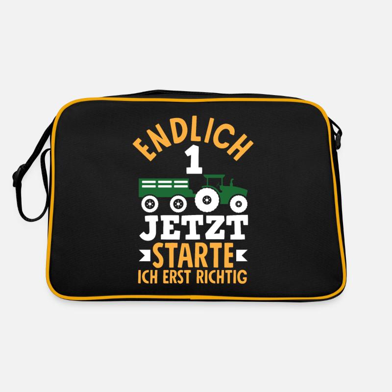 1. Geburtstag Traktor 1 Jahr Geburtstagsshirt Retro Tasche