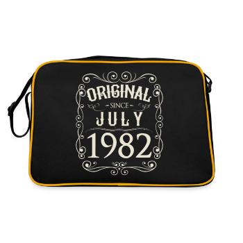 Vintage - Original since Juli 1982 Geburtstag - Retro Tasche - Schwarz/Gold - Hinten
