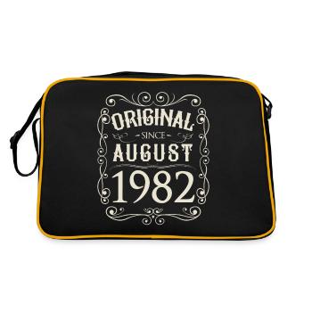 Vintage - Original since August 1982 Geburtstag - Retro Tasche - Schwarz/Gold - Hinten