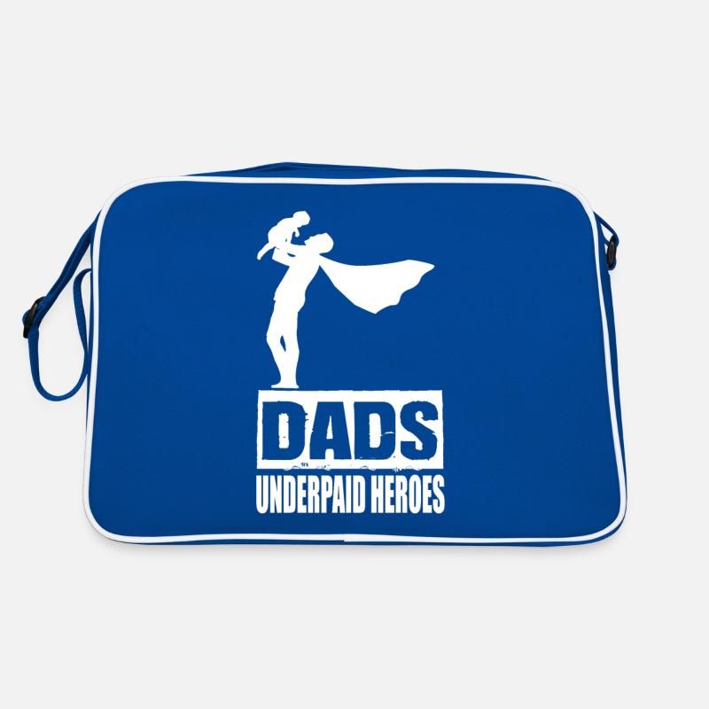 Dads Underpaid Heroes Dad Saying Dad Father's Day Retro Bag