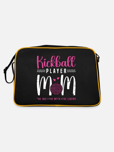 Joueur de kickball Maman L’idole L’amateur de kickball - Sac Retro - noir/or - Dos