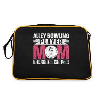 Joueur de bowling de ruelle maman l’idole aime le bowling - Sac Retro - noir/or - Dos