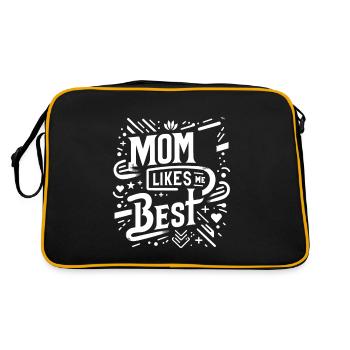 Mom Likes Me Best 9 - Retro Tasche - Schwarz/Gold - Hinten