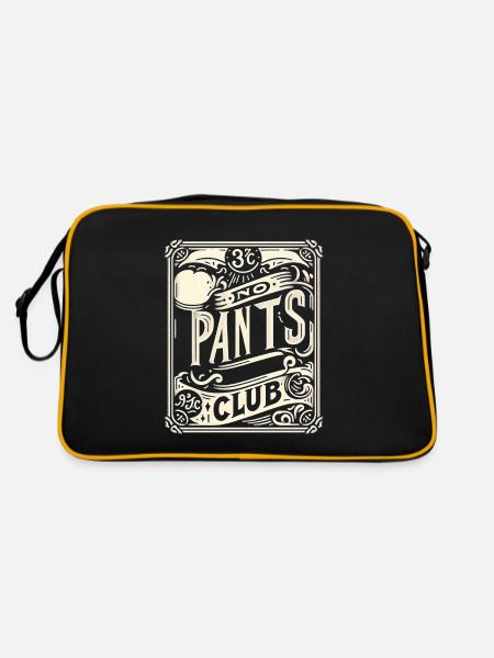 No Pants Club 12 - Retro Tasche - Schwarz/Gold - Hinten