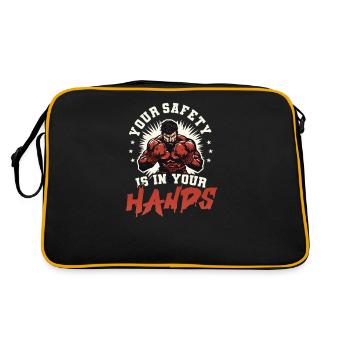 Krav Maga Your Safety Is In Your Hands - Retro Bag - black/gold - Back