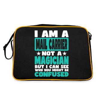 Postbote - Retro Tasche - Schwarz/Gold - Hinten