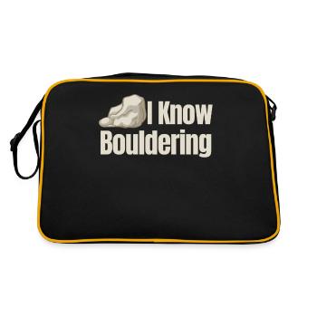 Je connais : bloc, escalade, alpinisme, - Sac Retro - noir/or - Dos