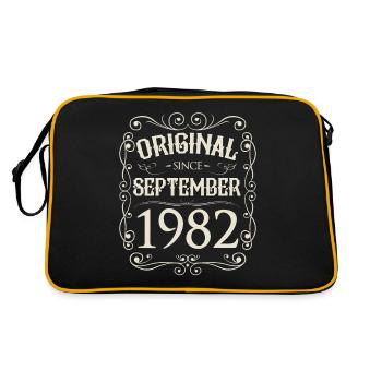 Vintage - Original since September 1982 Geburtstag - Retro Tasche - Schwarz/Gold - Hinten
