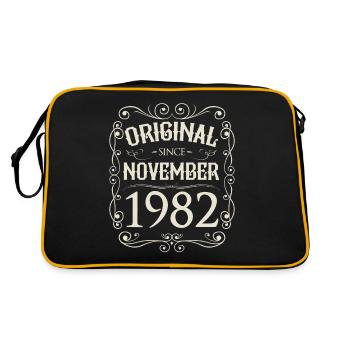 Vintage - Original since November 1982 Geburtstag - Retro Tasche - Schwarz/Gold - Hinten