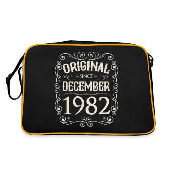 Vintage - Original since Dezember 1982 Geburtstag - Retro Tasche - Schwarz/Gold - Hinten