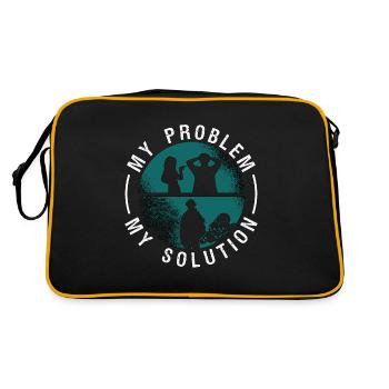 Anthropology My Problem My Solution Pictogram Dad - Retro Bag - black/gold - Back
