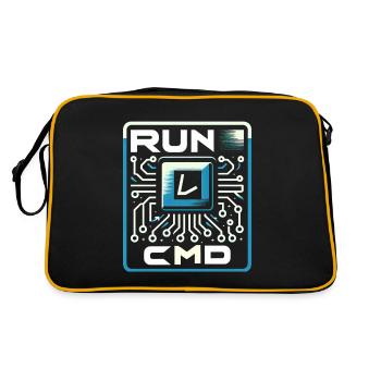 Exécuter Cmd 38 - Sac Retro - noir/or - Dos