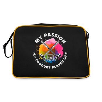 Joueur de croquet Ma passion Maillet de joueur de croquet - Sac Retro - noir/or - Dos