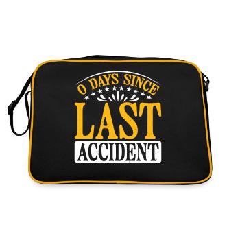 0 Days Since Last Accident 35 - Retro Tasche - Schwarz/Gold - Hinten