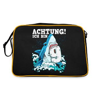 Requin de 9e anniversaire - Sac Retro - noir/or - Dos
