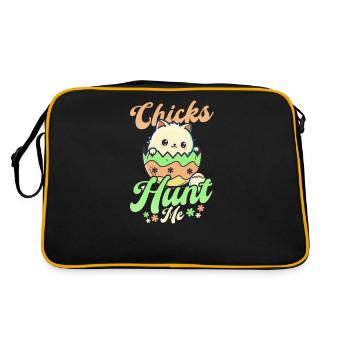 Cat Easter Chicks Hunt Mhe - Retro Bag - black/gold - Back