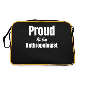 Proud to be an anthropologist Funny - Retro Bag - black/gold - Back