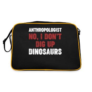 Anthropologist No, I'm digging up ancient geology - Retro Bag - black/gold - Back