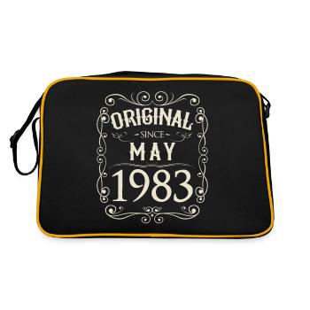 Vintage - Original depuis mai 1983 Anniversaire - Sac Retro - noir/or - Dos