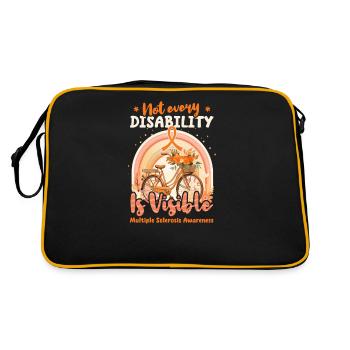 Sensibilisation à la SP Tous les handicaps ne sont pas visibles - Sac Retro - noir/or - Dos