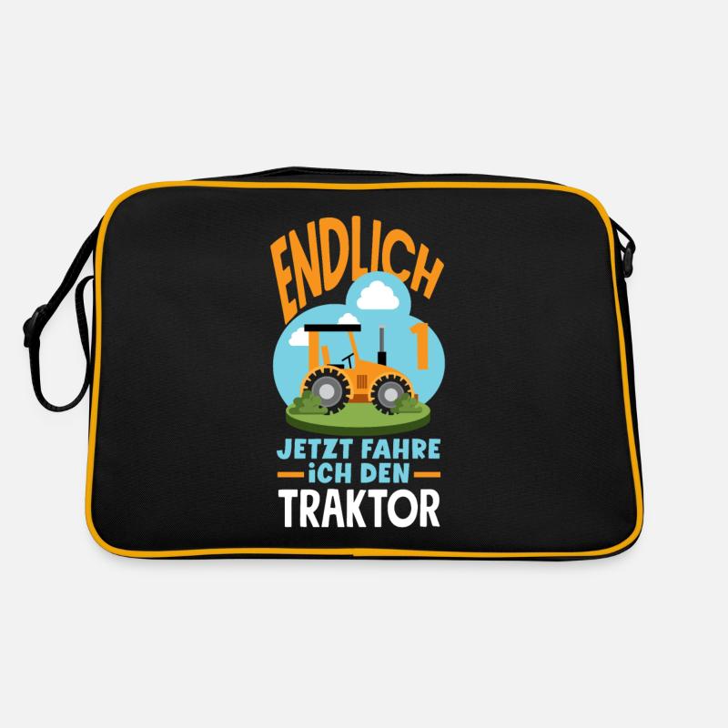 1. Geburtstag Traktor 1 Jahr Geburtstagsshirt Retro Tasche