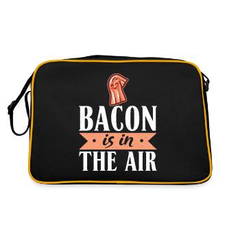 Funny Bacon Gifts - Retro Bag - black/gold - Back