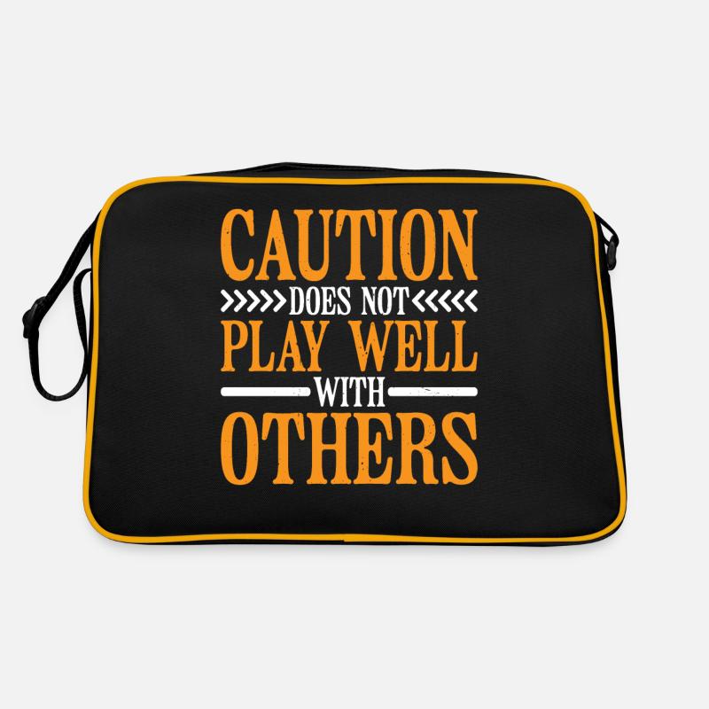 Caution Does Not Play Well With Others 84 Retro Tasche