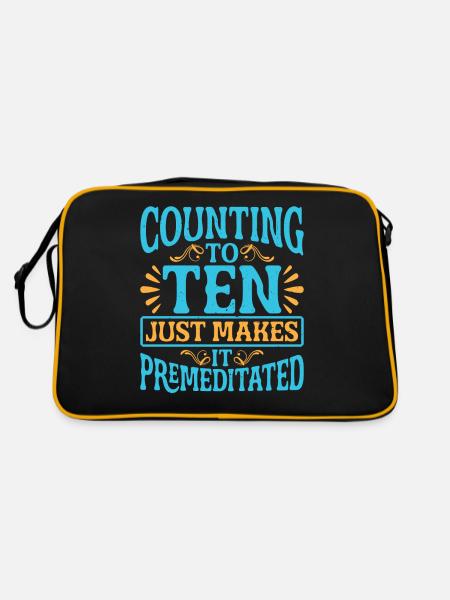 Compter jusqu’à dix ne fait que le rendre prémédité 20 - Sac Retro - noir/or - Dos