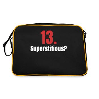 13. Superstitious? Merry superstition, misfortune, - Retro Bag - black/gold - Back