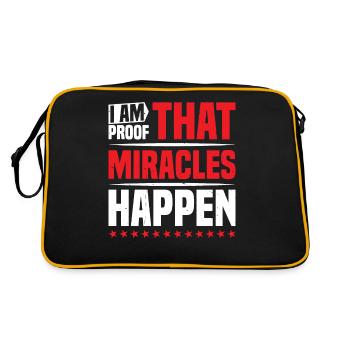 I Am Proof That Miracles Happen 10 - Retro Tasche - Schwarz/Gold - Hinten