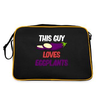 Aub ce gars aime l’aubergine aubergine - Sac Retro - noir/or - Dos
