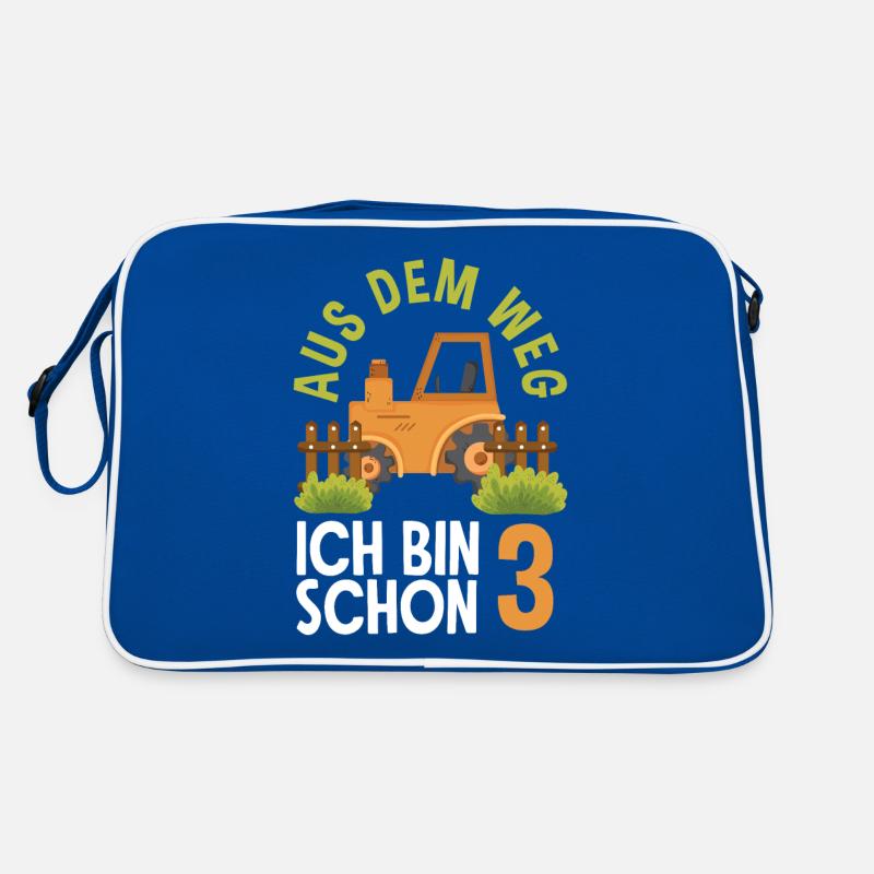 3. Geburtstag Traktor 3 Jahre Geburtstagsshirt Retro Tasche