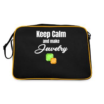 Restez calme et rendez les bijoux amusants - Sac Retro - noir/or - Dos
