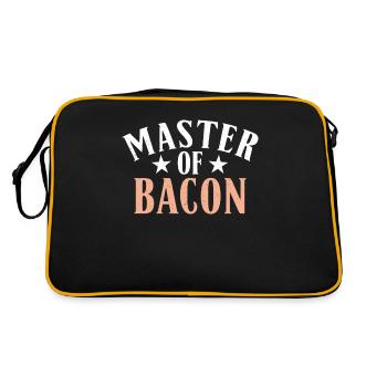 Funny Bacon Gifts - Retro Bag - black/gold - Back