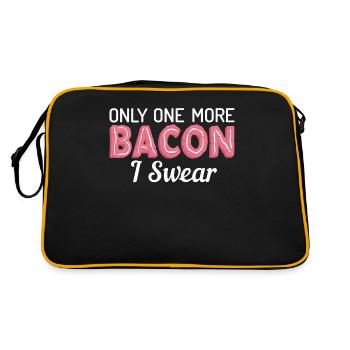 Funny Bacon Gifts - Retro Bag - black/gold - Back
