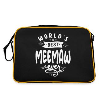 World's Best Meemaw Ever Cool Gifts For Meemaw - Retro Bag - black/gold - Back