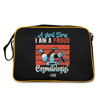 Cosmétologue Une petite histoire Je suis maquilleuse - Sac Retro - noir/or - Dos