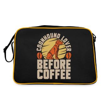 Coonhound Lover Before Treeing Walker Coffee Lover - Retro Bag - black/gold - Back
