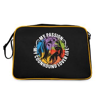 Coonhound Lover My Passion My Coonhound Dog Lover - Retro Bag - black/gold - Back