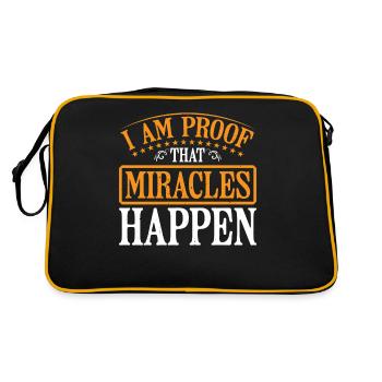 I Am Proof That Miracles Happen 11 - Retro Tasche - Schwarz/Gold - Hinten