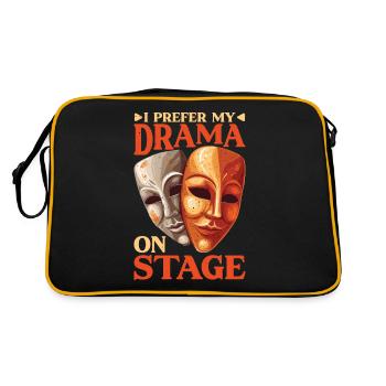 I Prefer My Drama On Stage 5 - Retro Bag - black/gold - Back