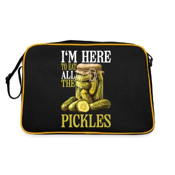 I'm Here To Eat All The Pickles 5 - Retro Bag - black/gold - Back